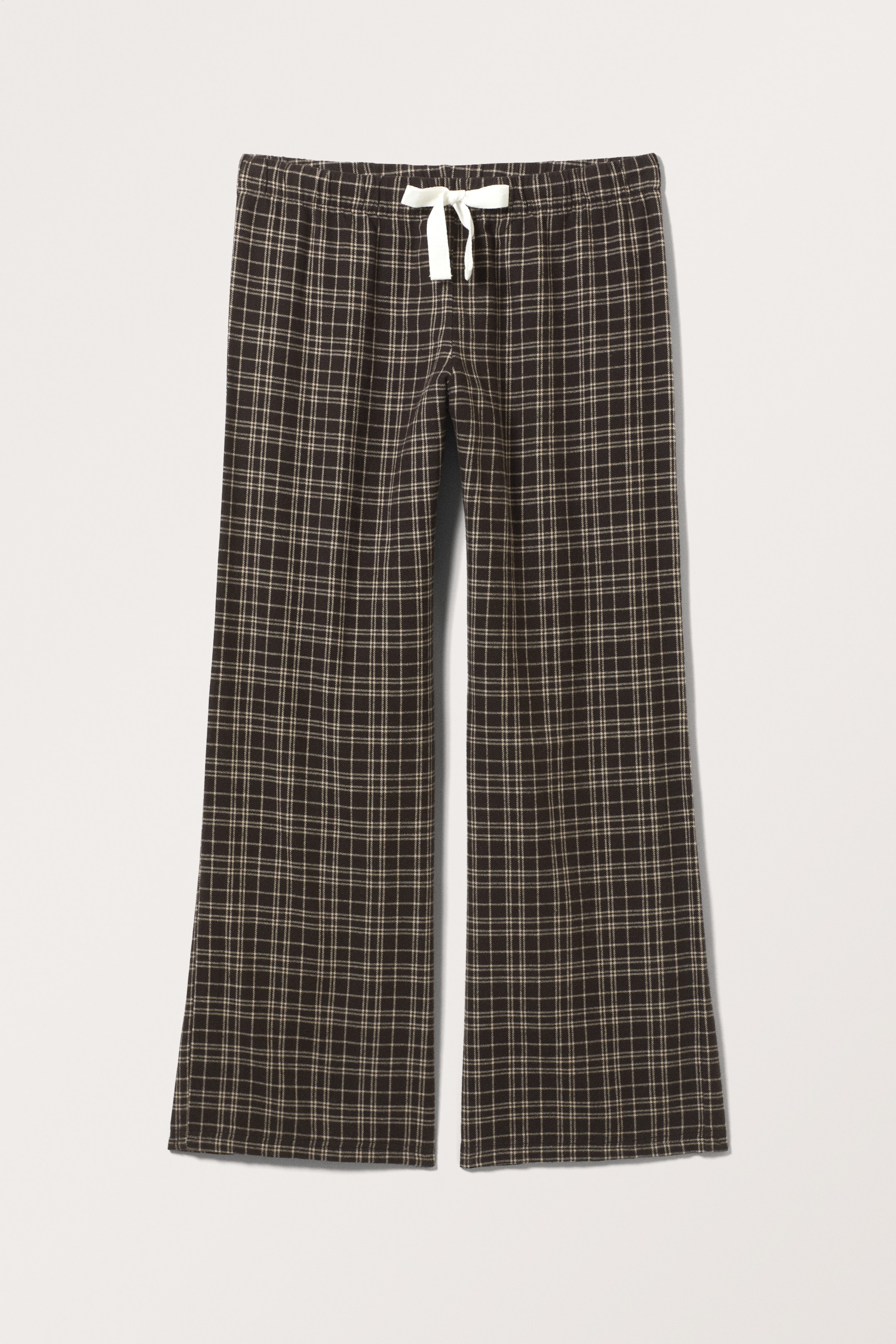View larger image: Relaxed PJ Trousers - Dark Brown Check - Ladies | H&M GB 1