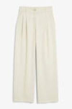 Cream white - Wide Leg Trousers - 0