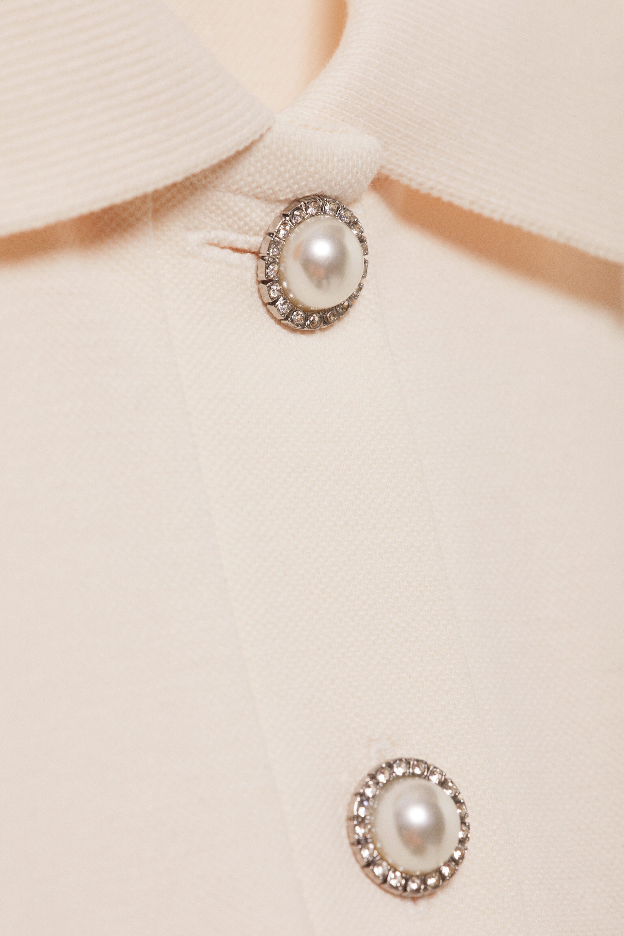 White - Long Sleeve Rugby Polo Top - 1