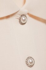 White - Long Sleeve Rugby Polo Top - 1