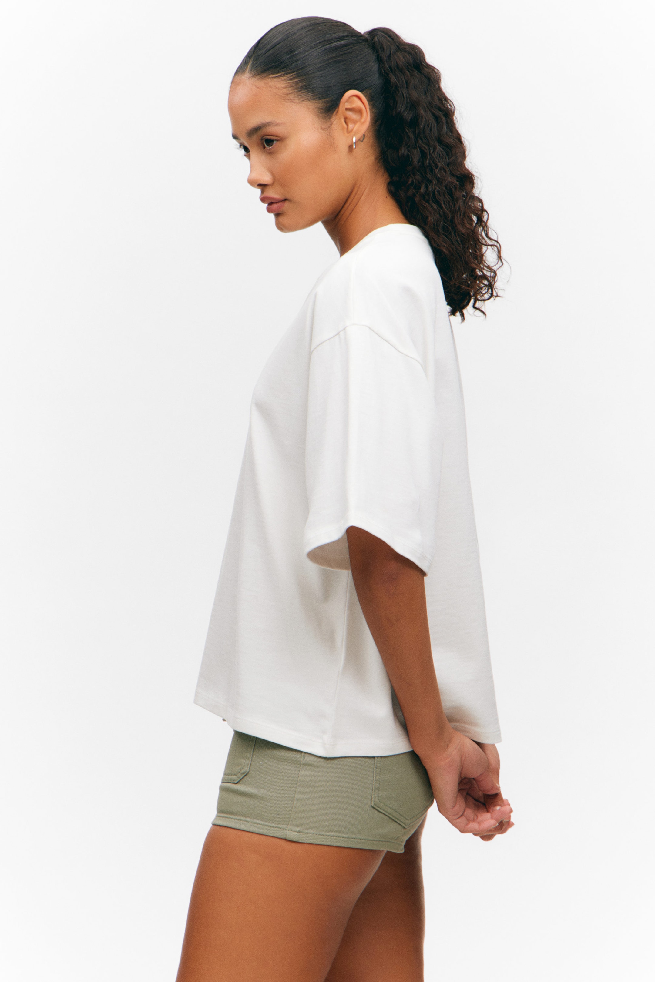 White - Heavyweight Boxy Cotton T-Shirt - 2