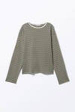 Striped Khaki - Boxy Sleeve T-Shirt - 3