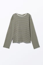 Striped Khaki - Boxy Sleeve T-Shirt - 3