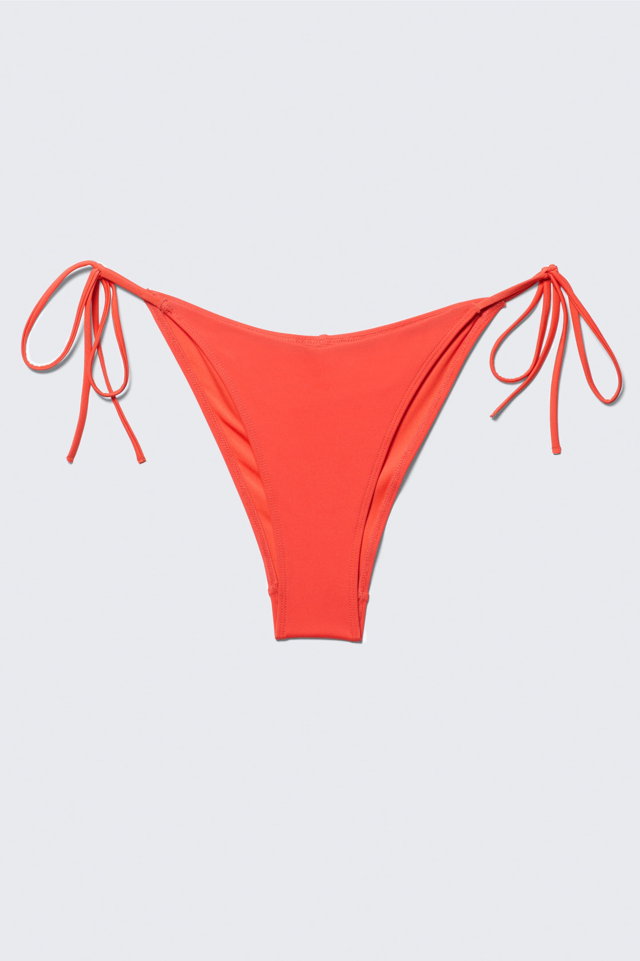 Bright Red - Strappy Bikini Bottoms - 3