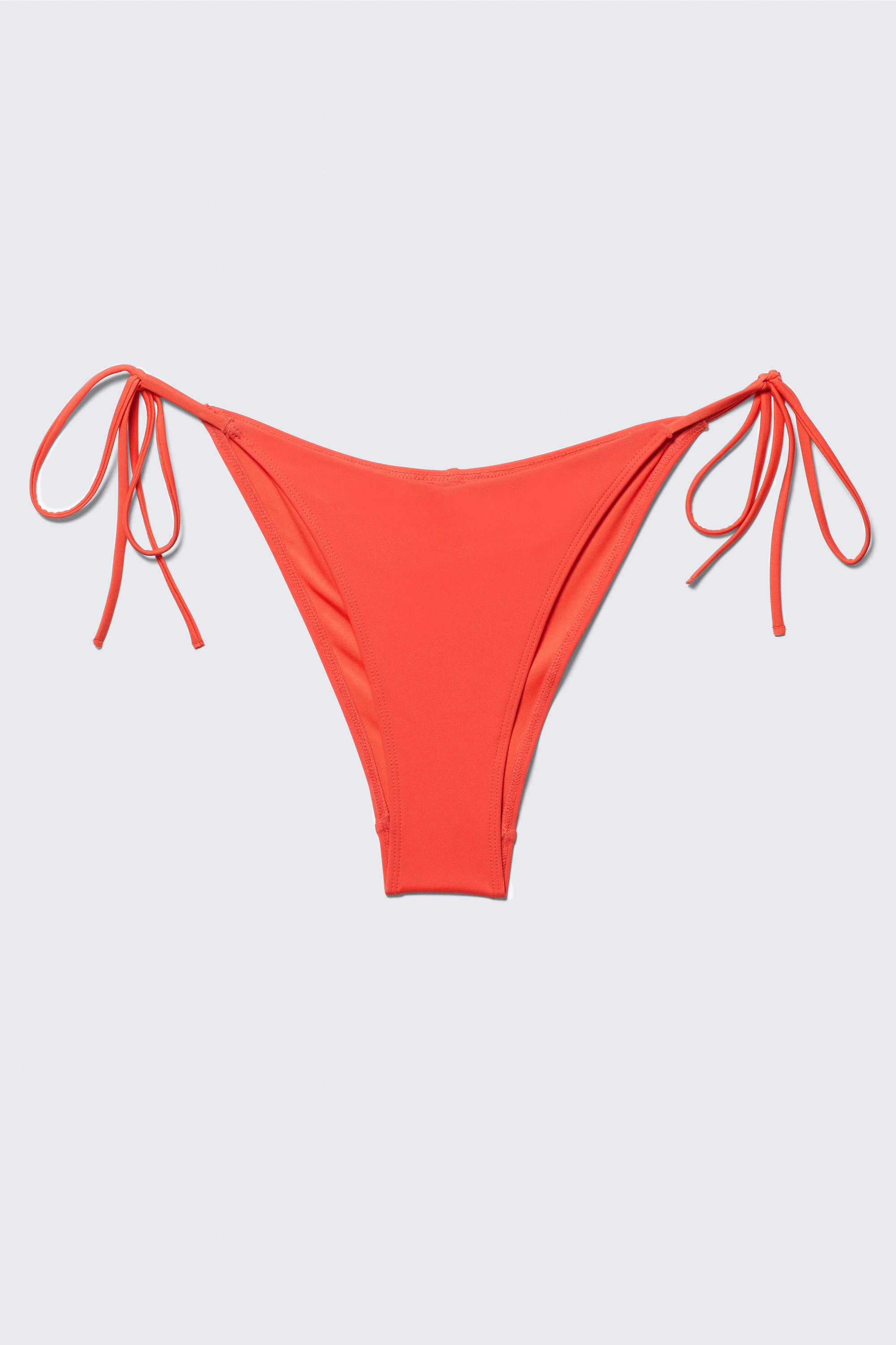 Bright Red - Strappy Bikini Bottoms - 3