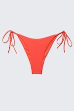 Knallrot - Geschnürtes Bikinihöschen - 3