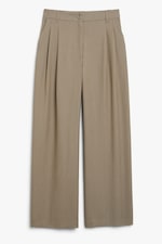 Taupe - Hose mit weitem Bein - 0