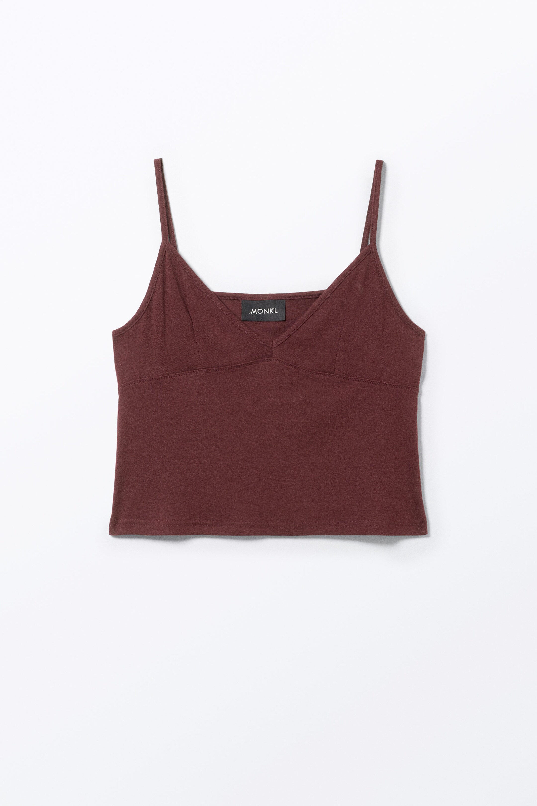 Dark Red - Soft Strap Top - 0