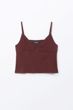 Dark Red - Soft Strap Top - 0