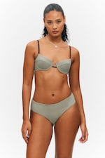 Khaki Green - Seamless Hipster Bikini Bottoms - 1