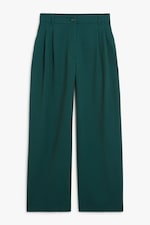 Dark Green - Wide Leg Trousers - 0