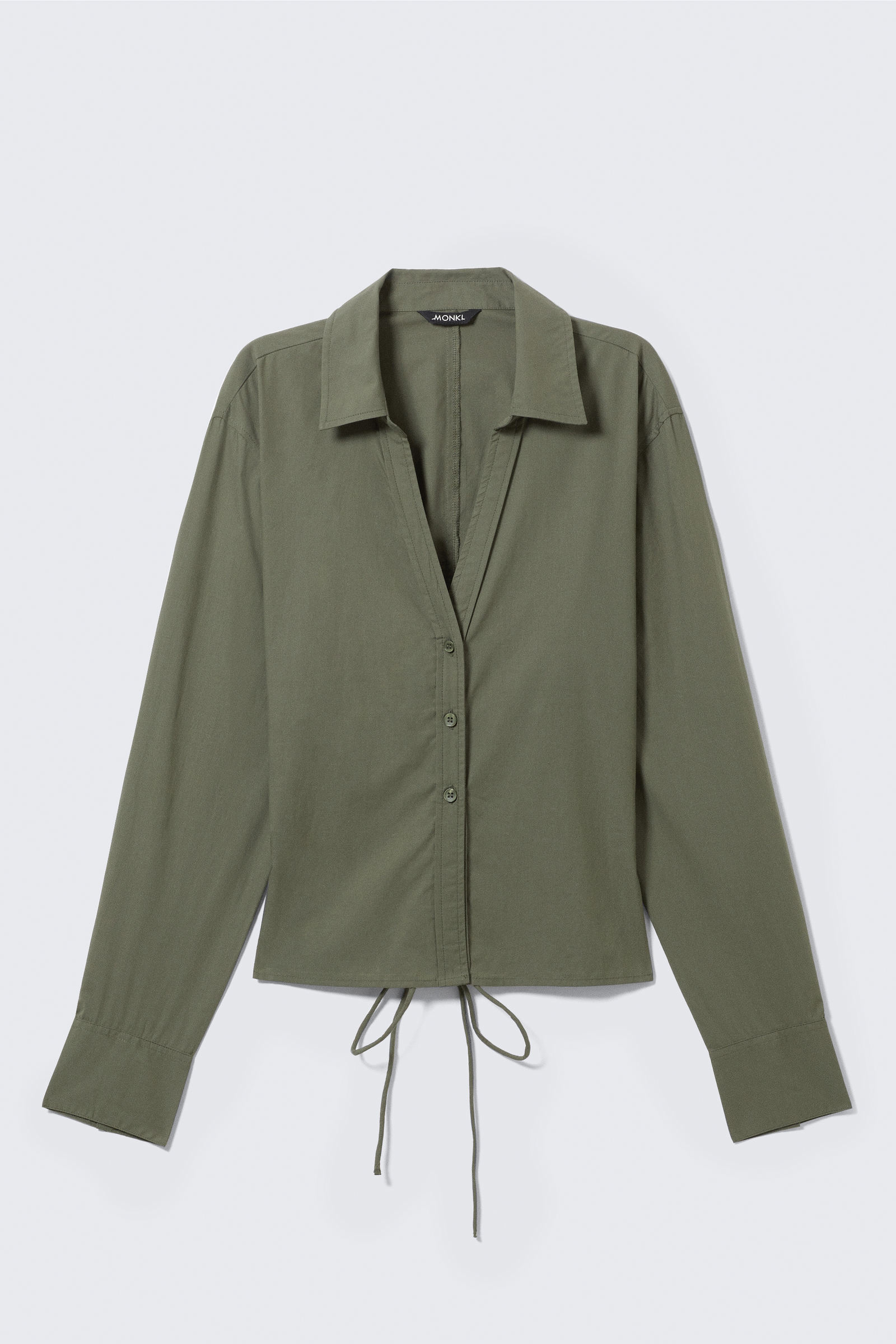 Cropped Open Back Shirt
