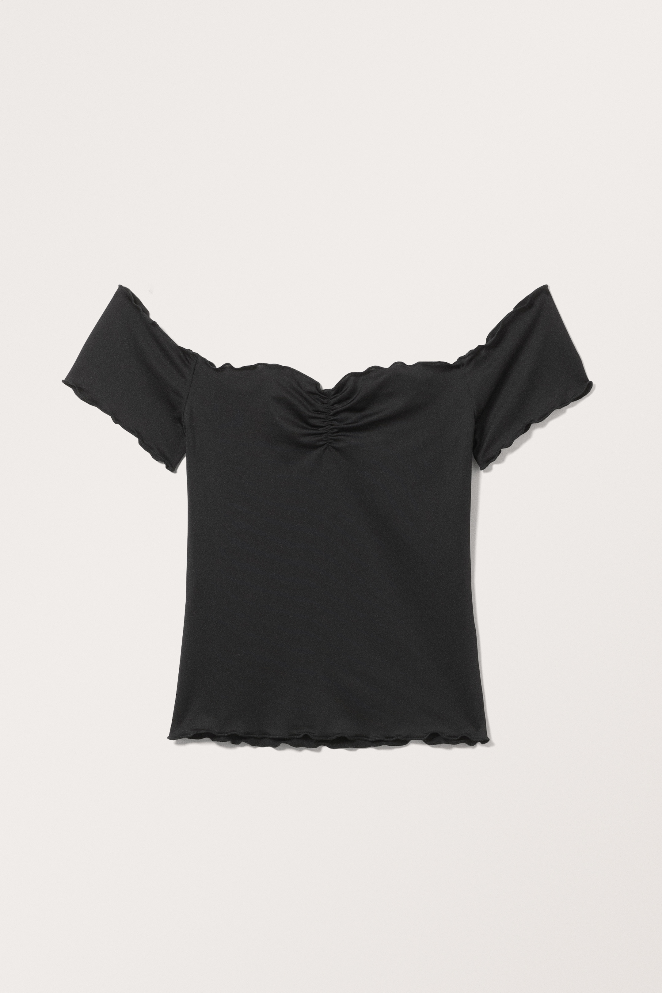 View larger image: Cropped Off-Shoulder Top - Black - Ladies | H&M GB 1