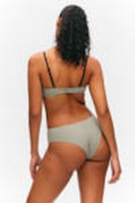 Light Khaki Green - Underwired Padded Bikini Top - 2