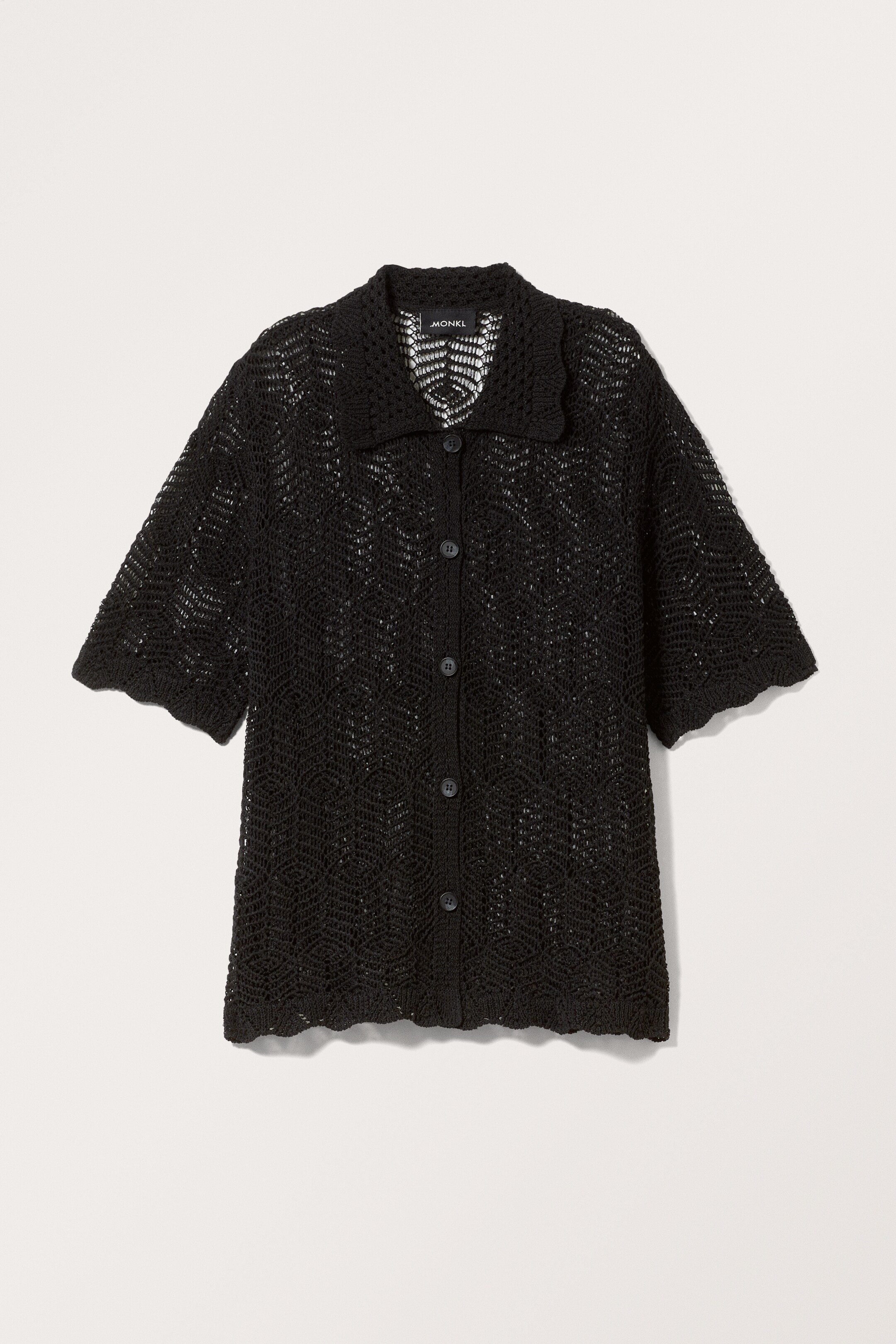 Agrandir l'image: Chemise crochet manches courtes - Noir - FEMME | H&M CH 1