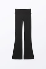 Svart - Utsvängda pyjamasbyxor med låg midja - 0