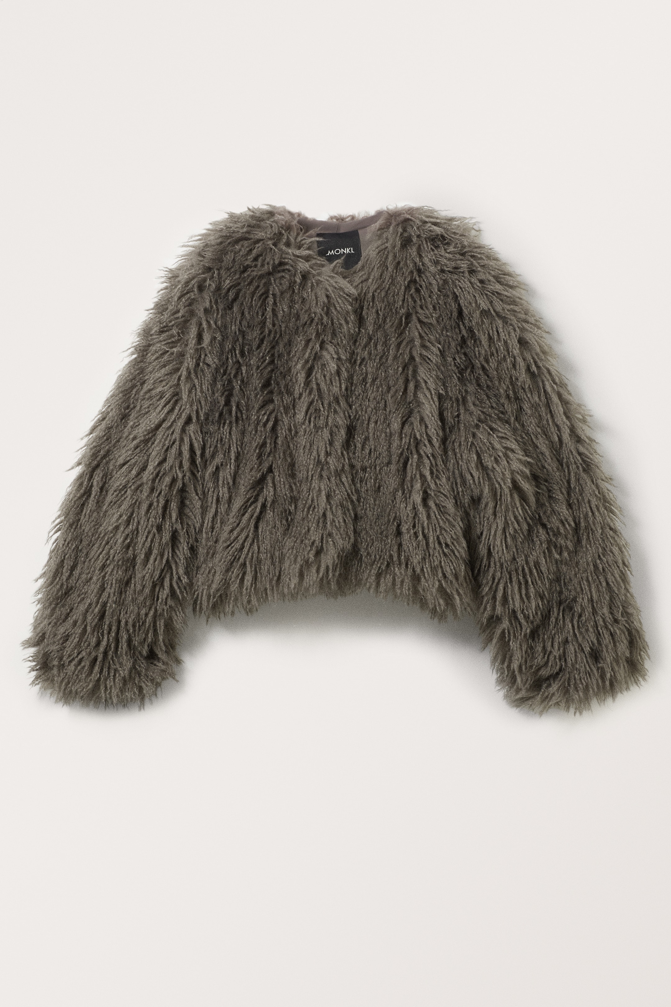 View larger image: Short Faux Fur Jacket - Dark Grey - Ladies | H&M GB 1