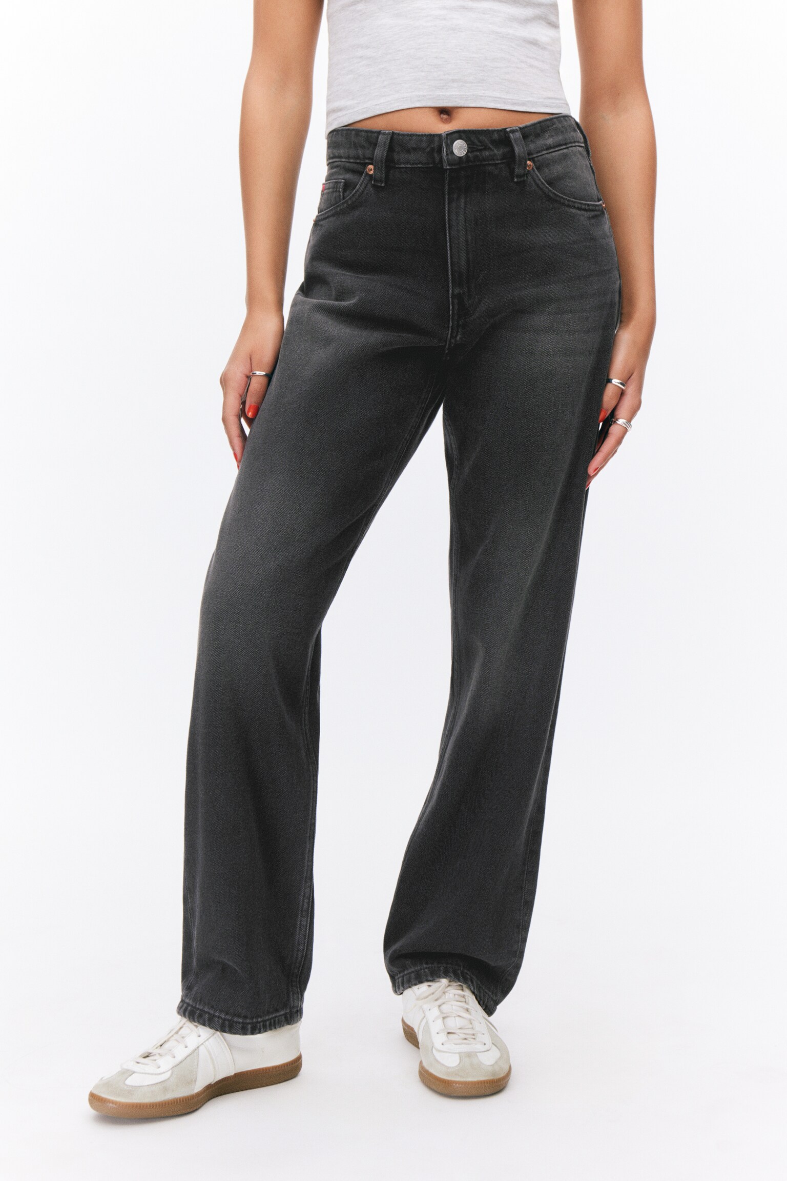 Aimo Mid Straight Jeans - Midnight Black - Black/Sunset Blue - 3