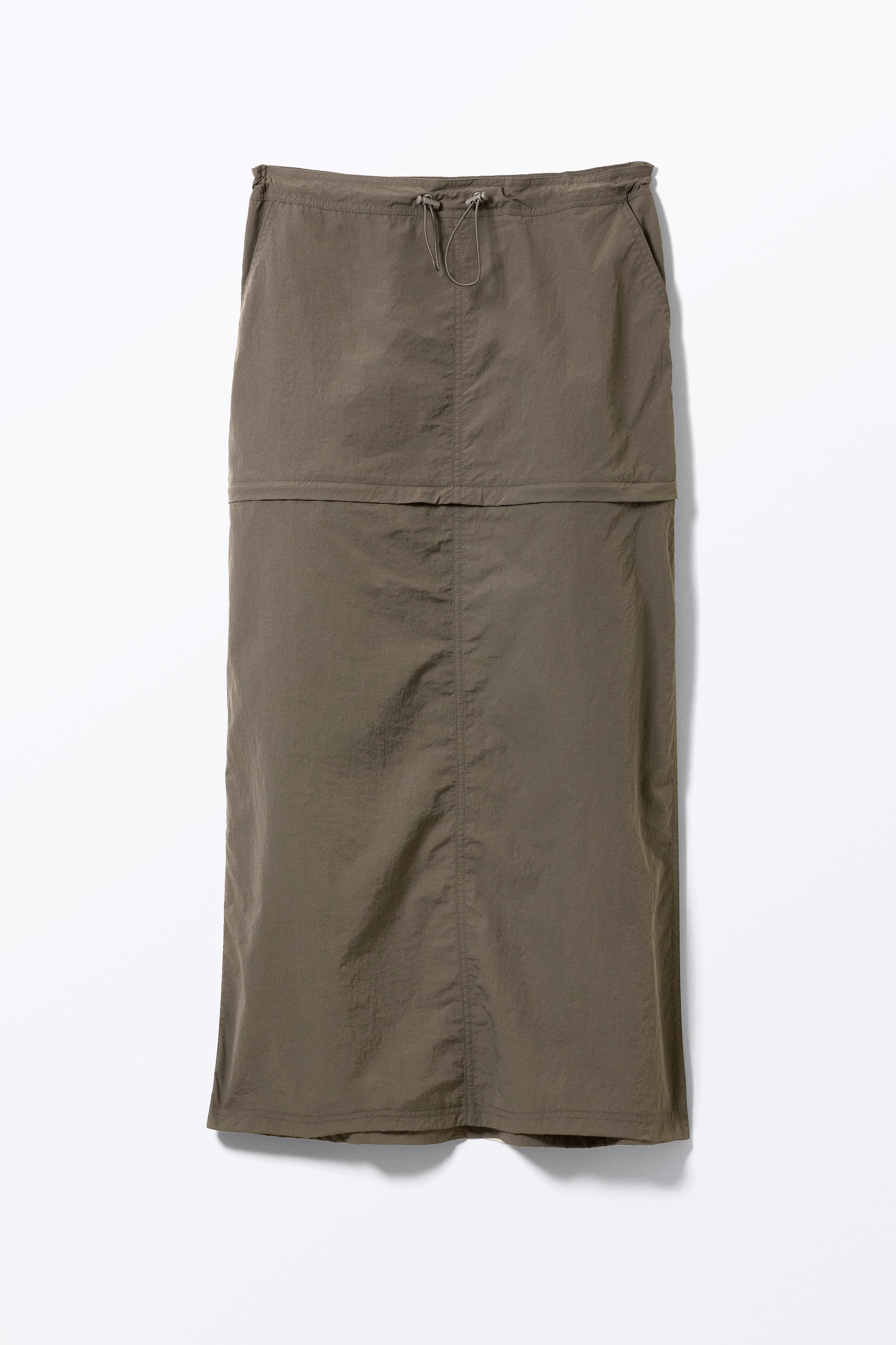 Convertible Nylon Cargo Skirt - Dark Grey
