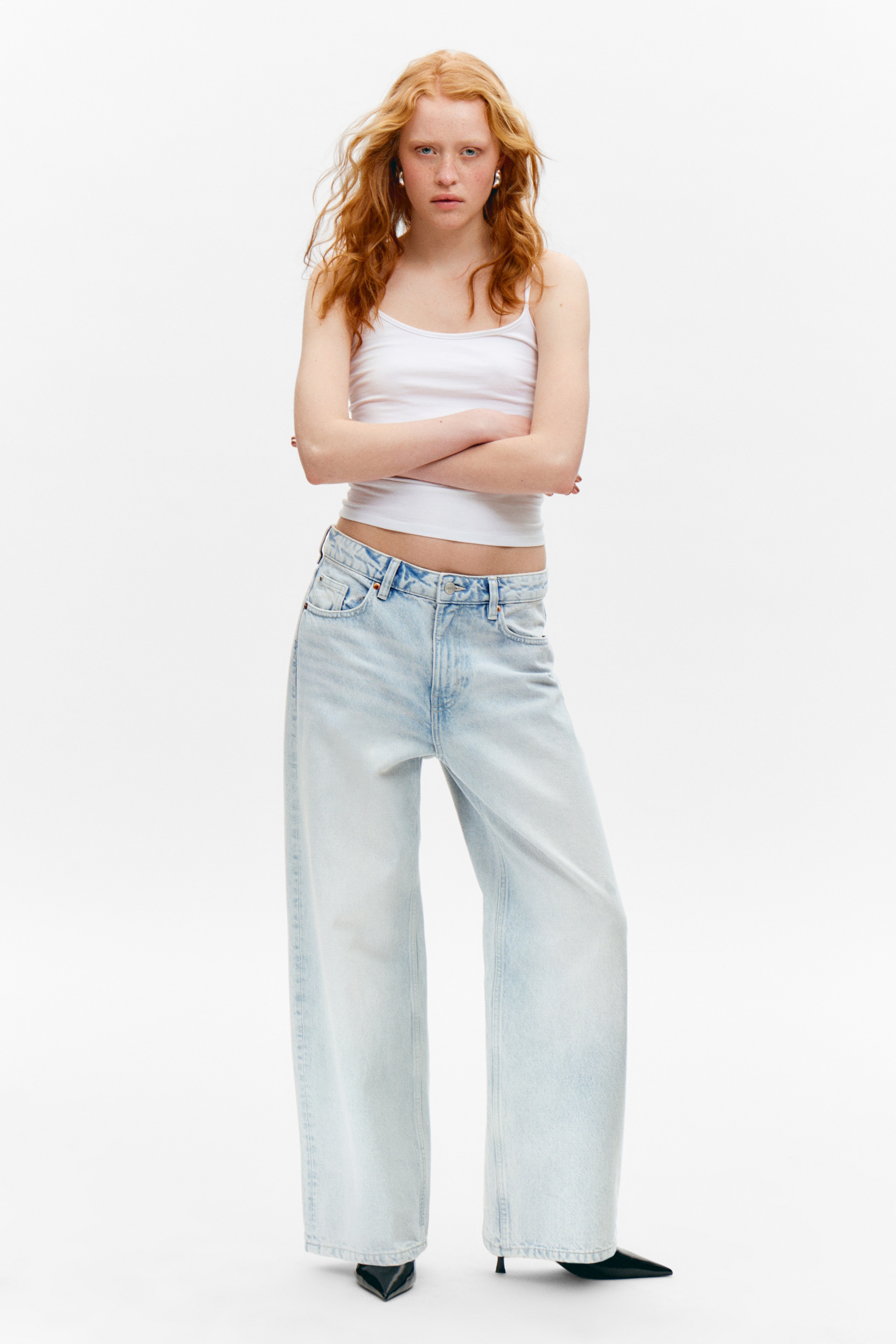 Zobacz większy obraz: Dżinsy Missy Low Waist Loose Straight Leg - Fluid Blue - Light Blue - ONA | H&M PL 1
