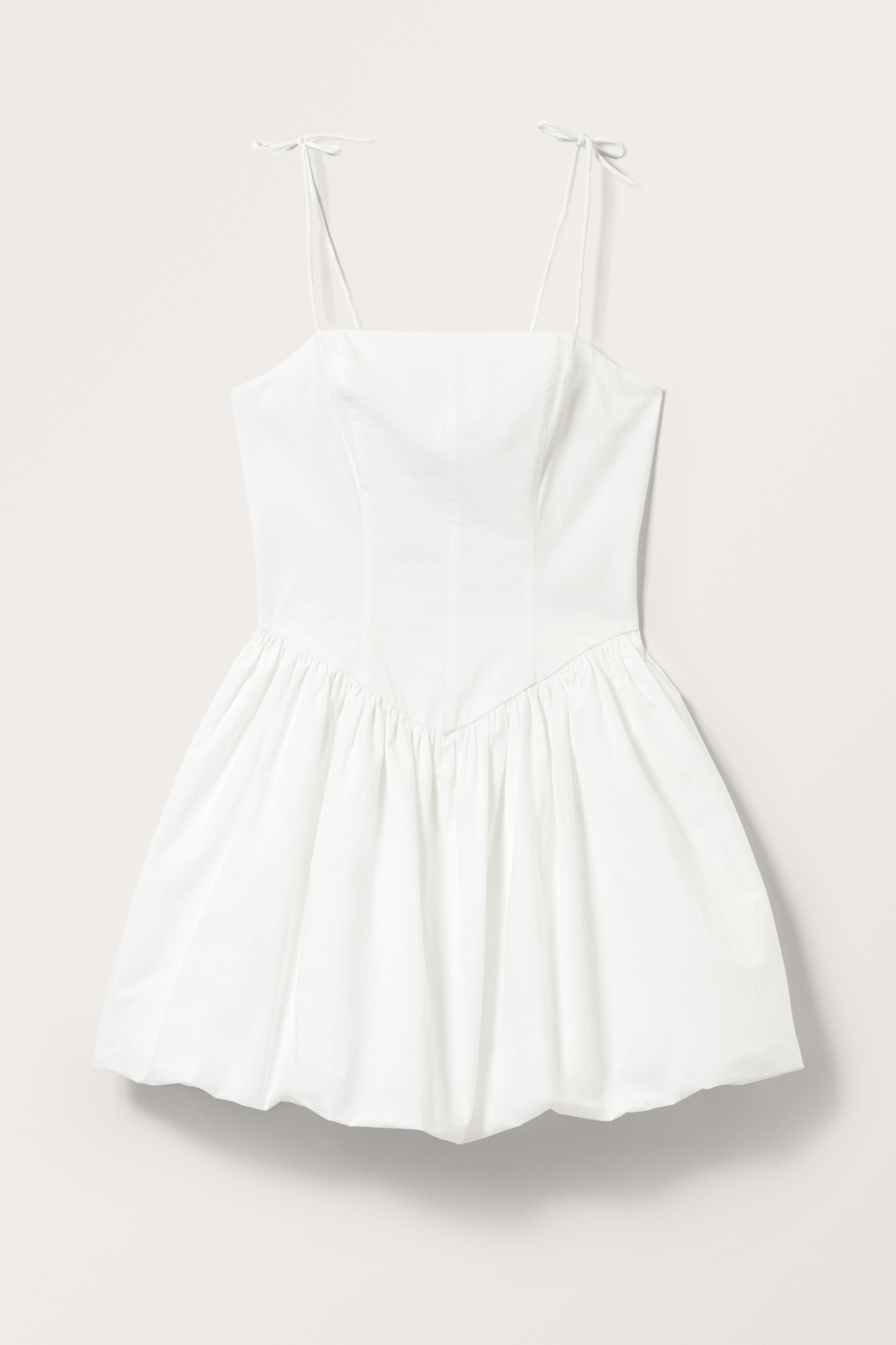 View larger image: Short Poplin Mini Dress - White - Ladies | H&M GB 1