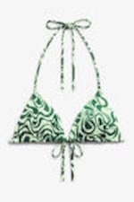 Groene zwierige hartjes - Triangelbikinitop - 0