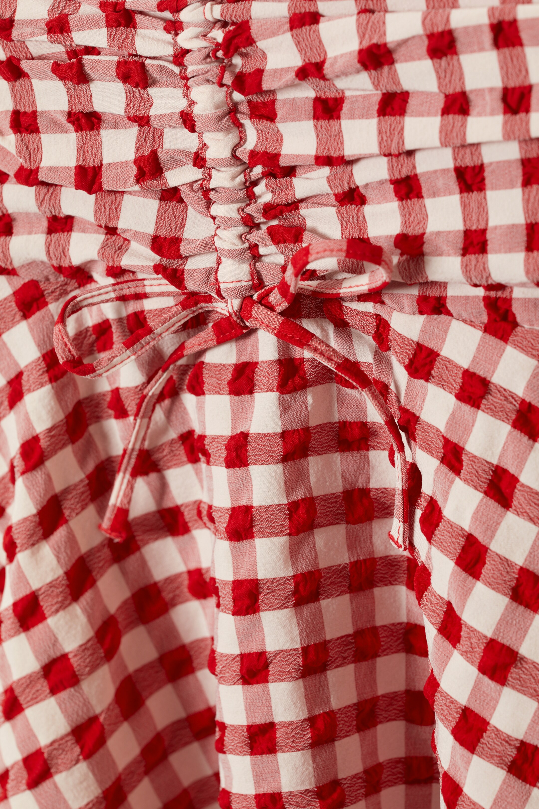 Ingrandisci l'immagine: Short Bow Detail Mini Skirt - Red Check - DONNA | H&M CH 2