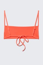 Bright Red - Structured Square Neck Bikini Top - 4