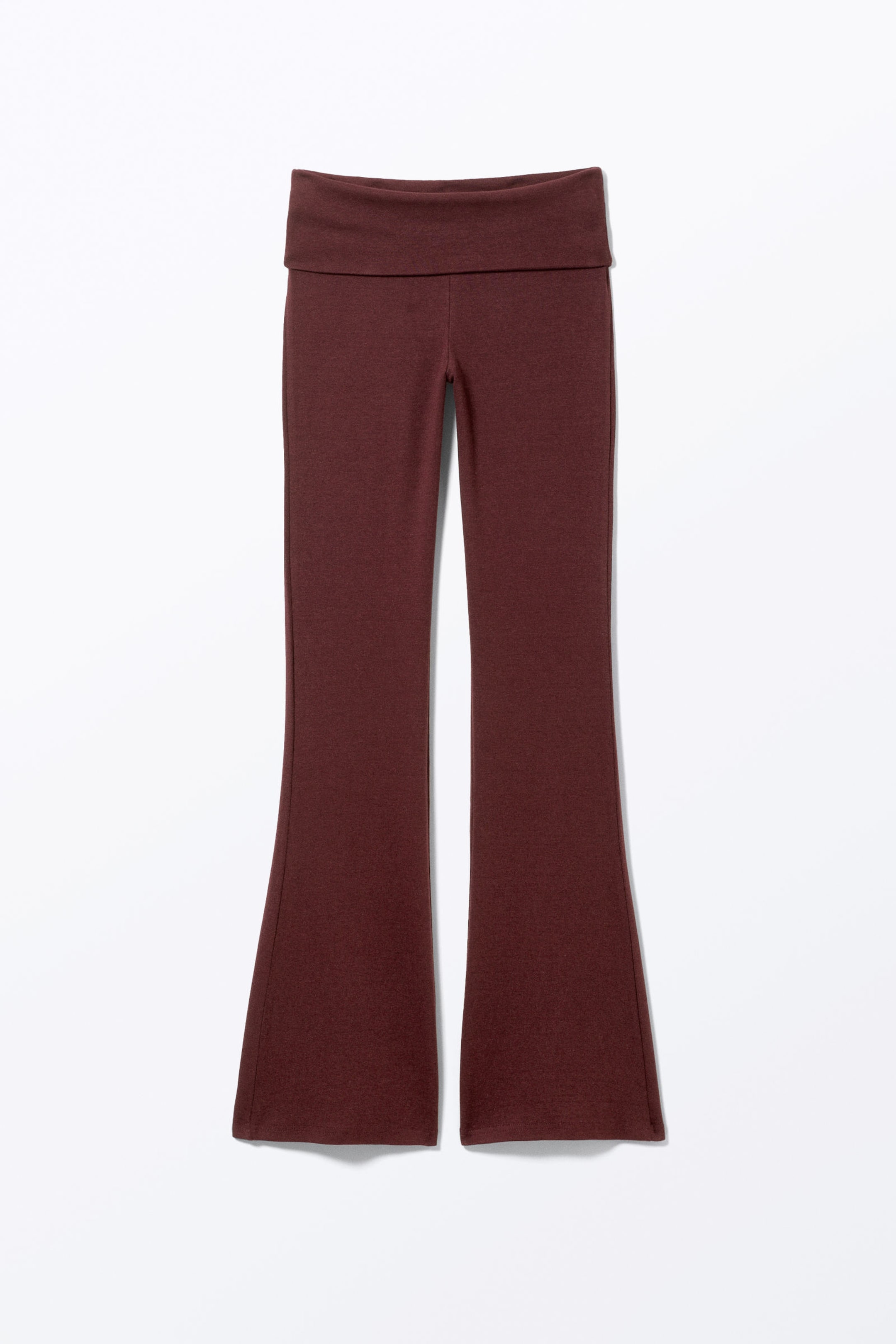 Dark Red - Low Waist Flared Pyjama Trousers - 4