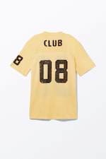 Light Yellow & Brown - Sporty Mini T-shirt Dress - 0