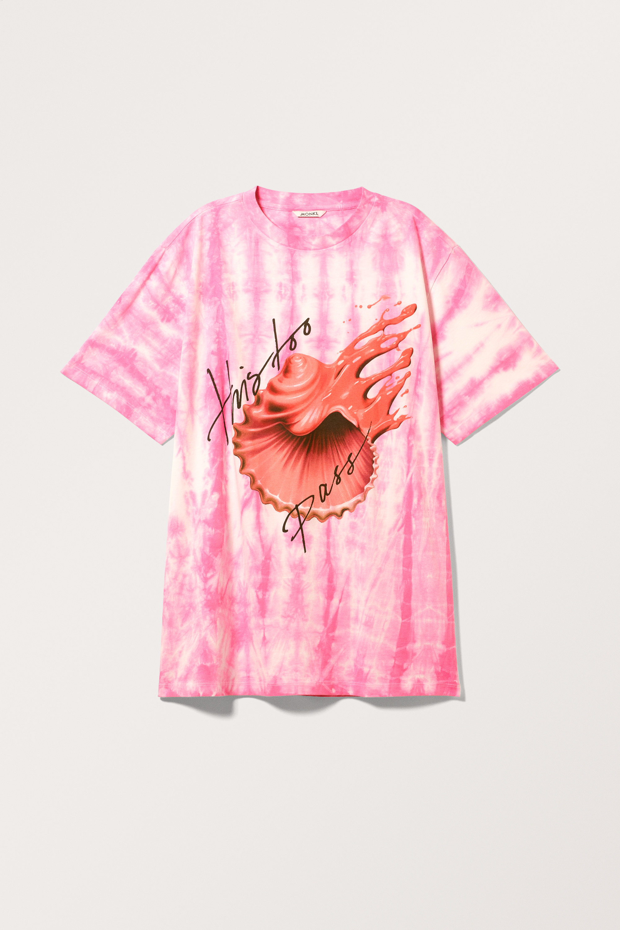 Rosa tie-dye snäcka - Oversized throw-on t-shirt - 0