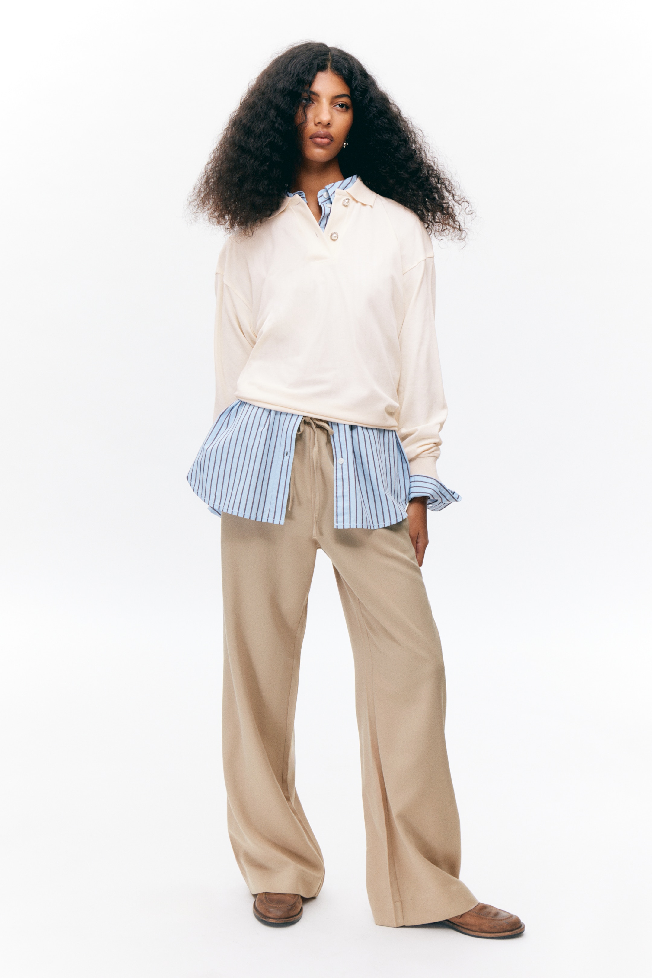 Agrandir l'image: Pantalon habillé décontracté - Beige poudré - FEMME | H&M CH 1
