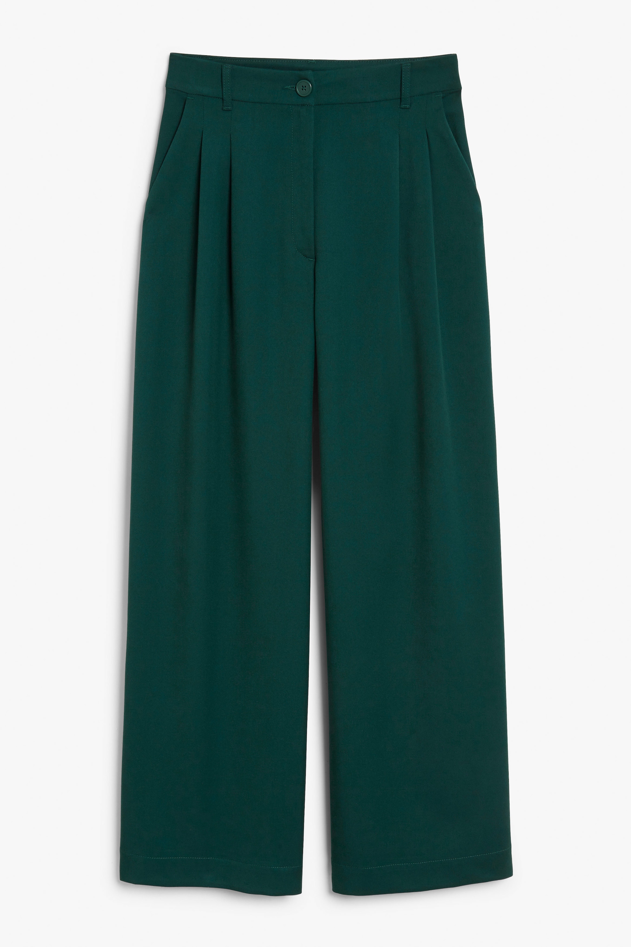 Dark green - Bukse med vide ben - 0