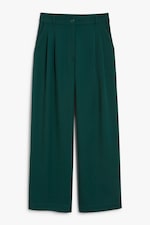 Dark green - Bukse med vide ben - 0