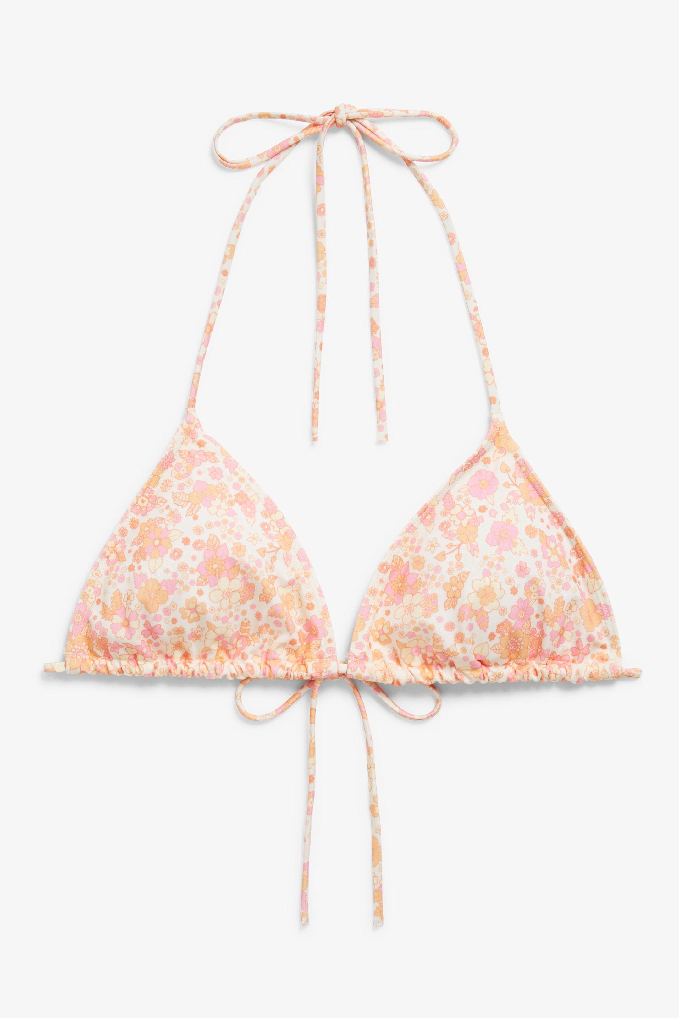 Micro retro floral - Triangle bikini top - 0