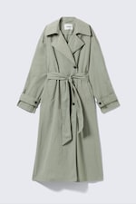 Khakigrün - Oversized-Trenchcoat aus Nylon mit Gürtel - 4