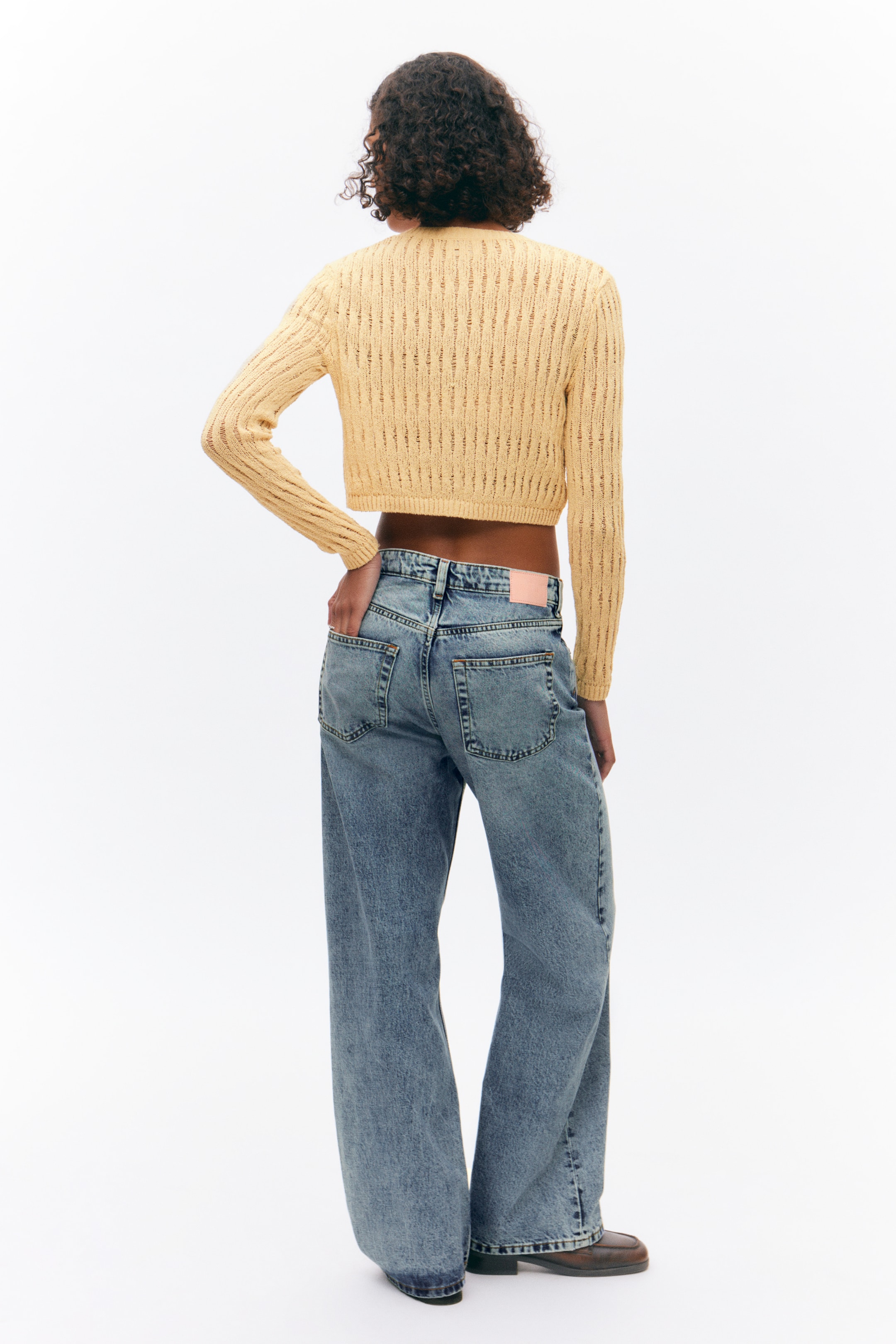 Zobrazit větší obrázek: Fitted Long-Sleeved Knitted Cardigan - Beige - ŽENY | H&M CZ 3