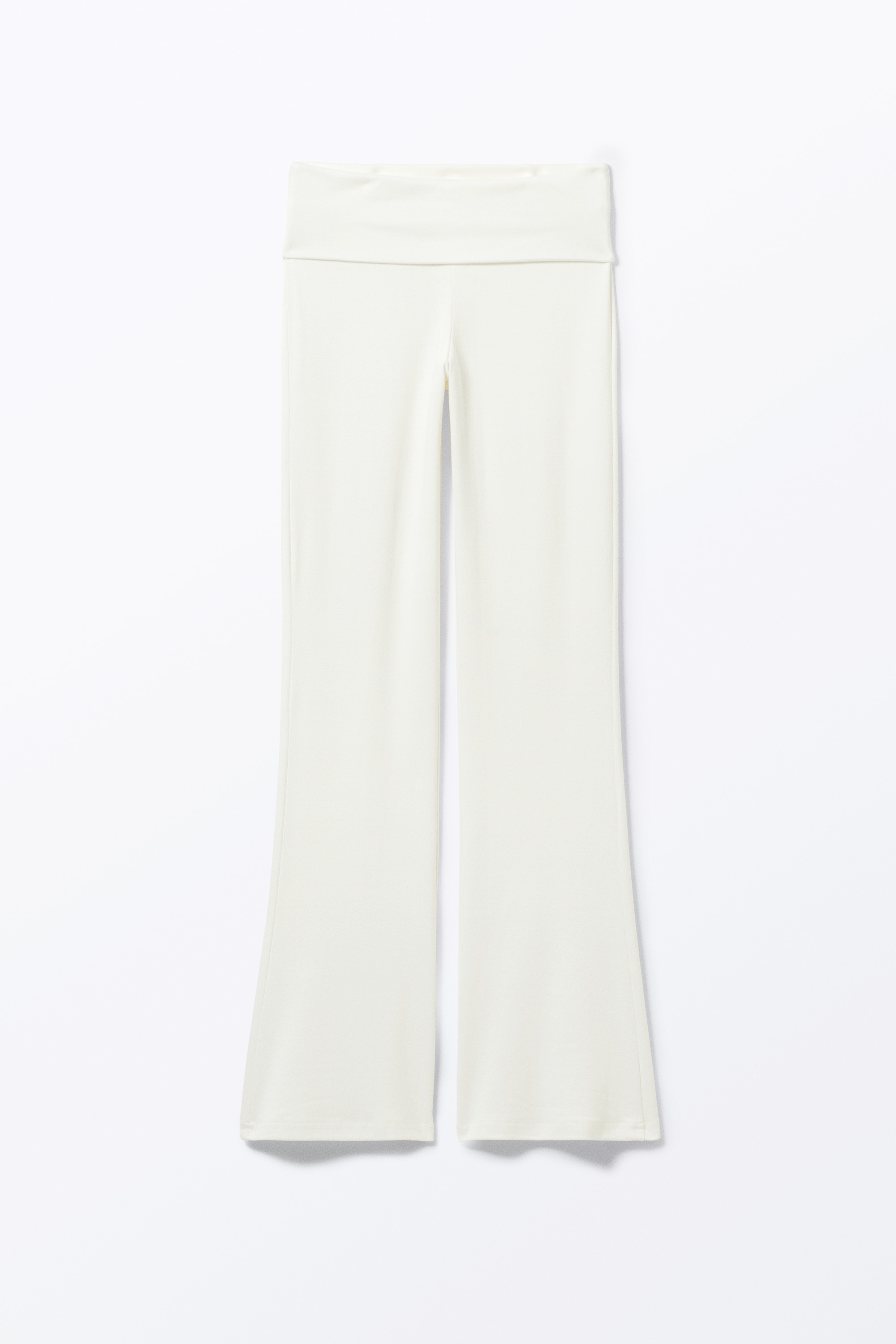 Pantaloni pigiama flared a vita bassa - Bianco