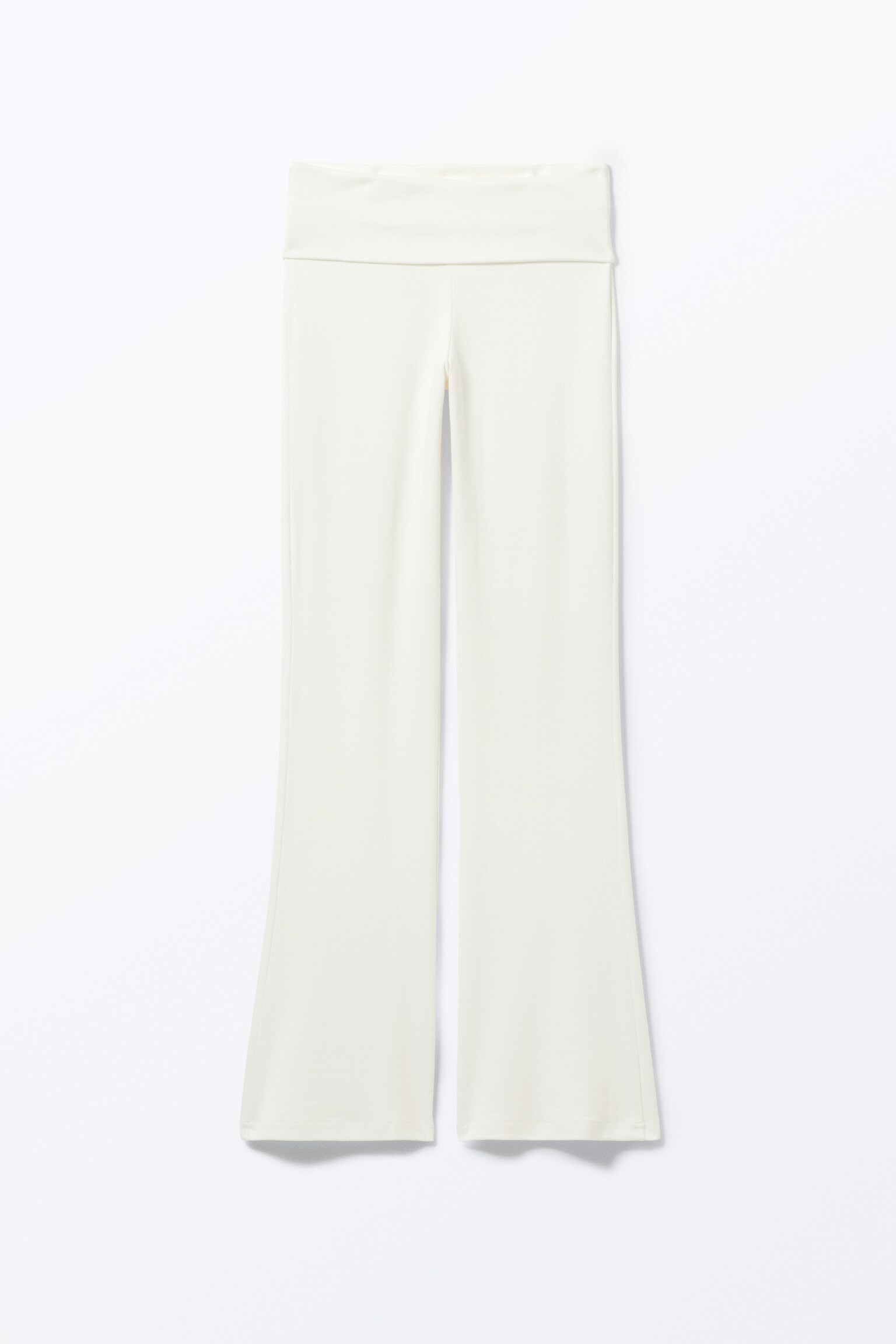 Low Waist Flared Pyjama Trousers - White - 2