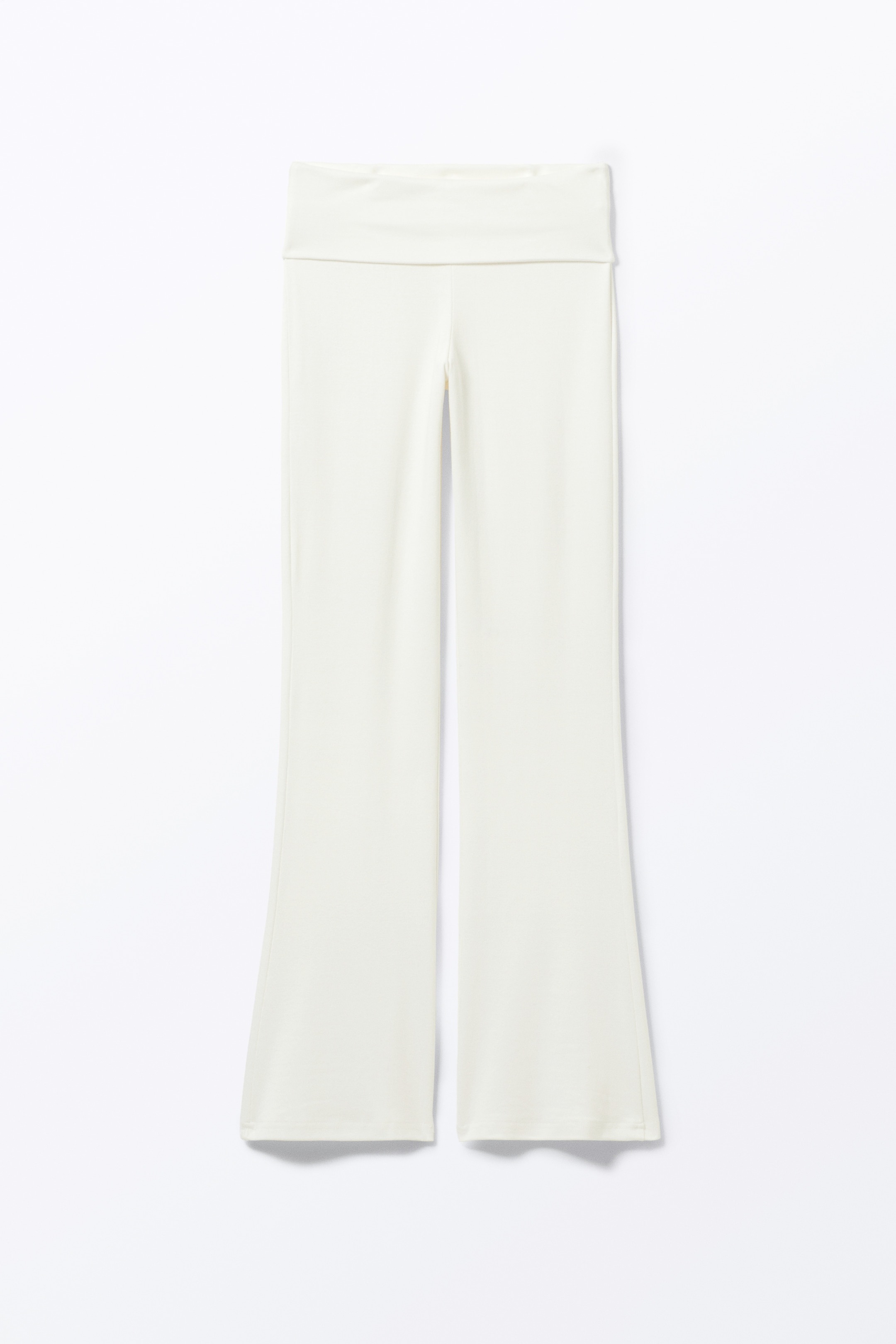 View larger image: Low Waist Flared Pyjama Trousers - White - Ladies | H&M GB 4