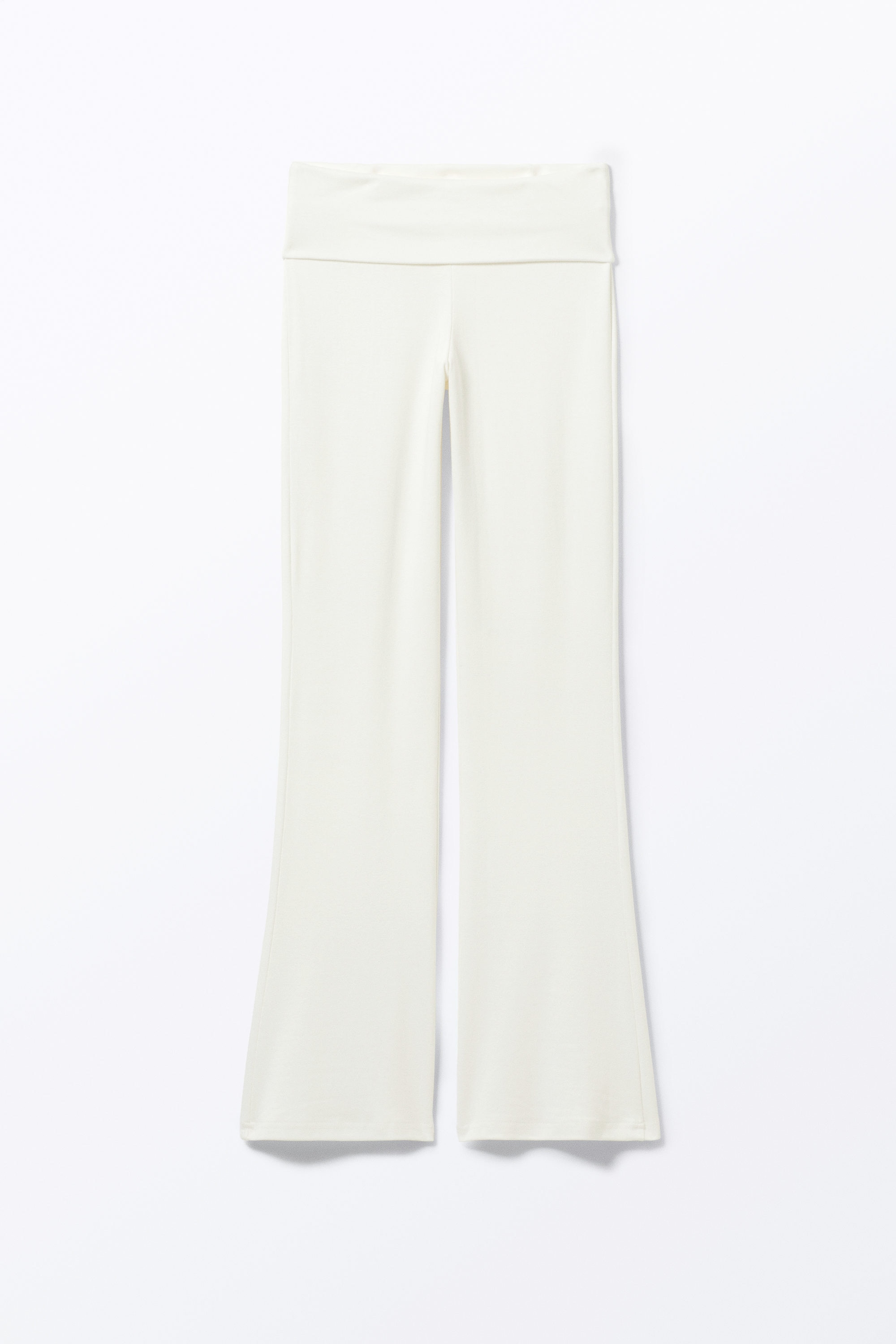 Wit - Wijd uitlopende pyjamabroek met lage taille - 3