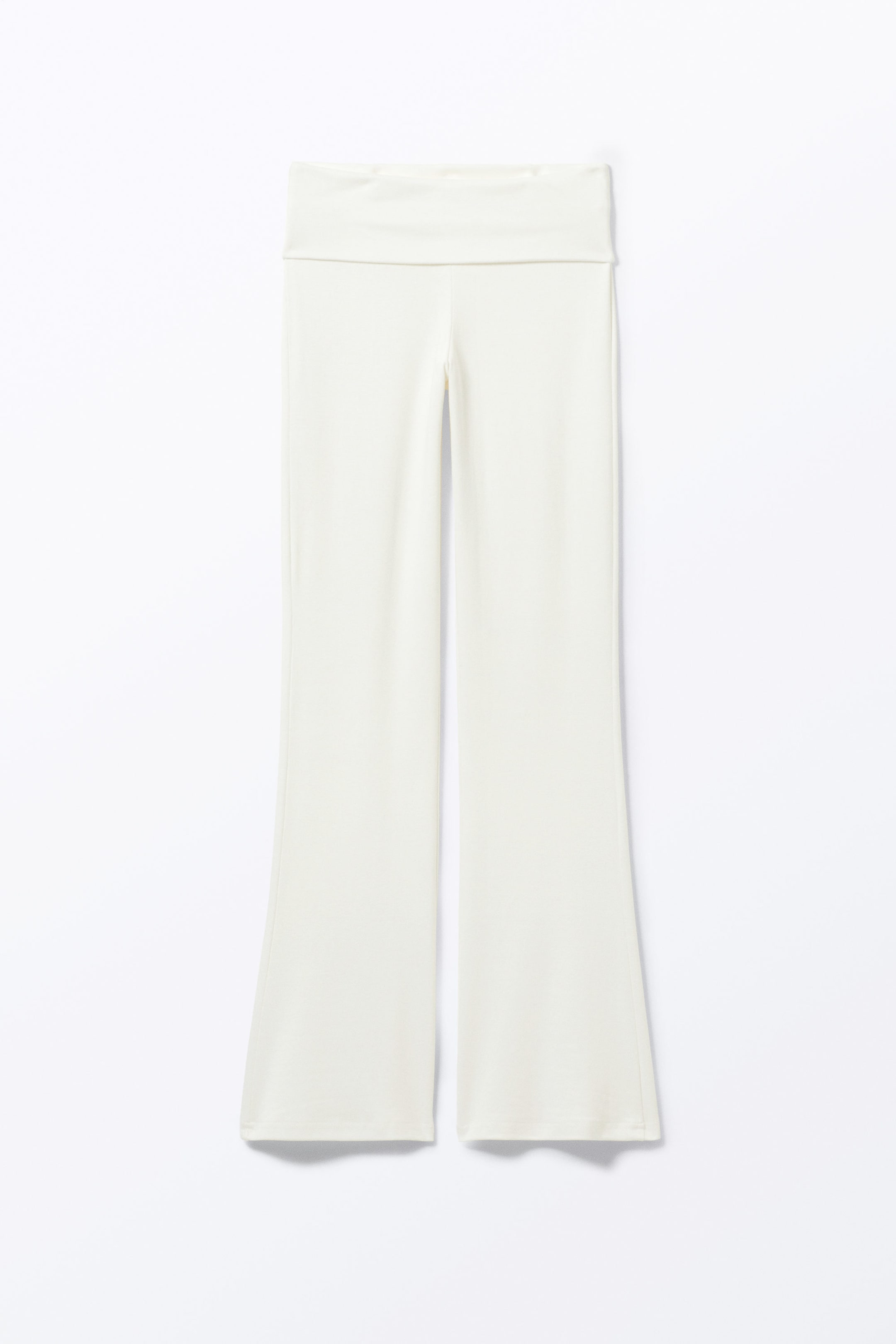 White - Low Waist Flared Pyjama Trousers - 1