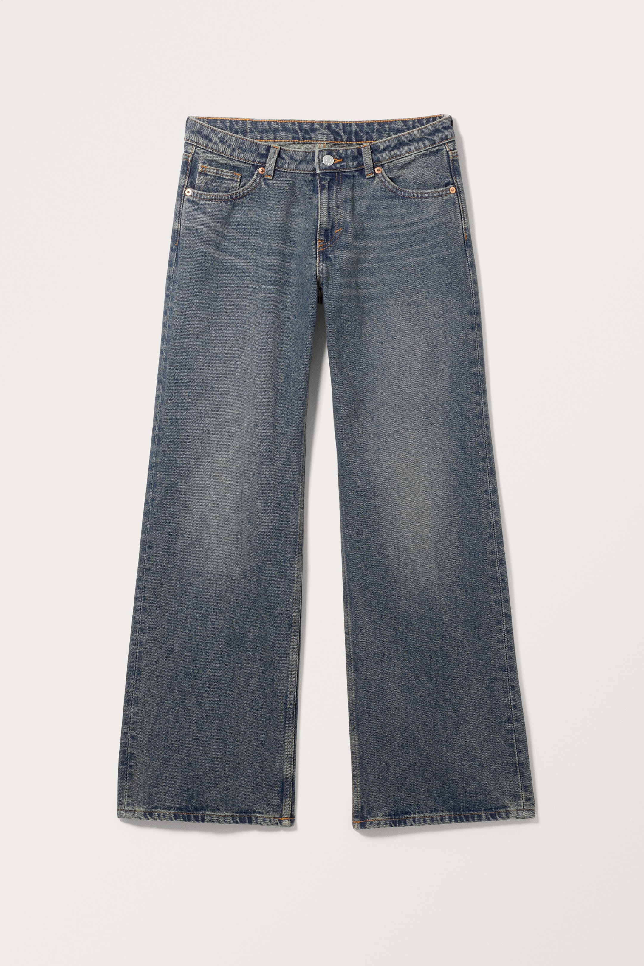 Vis større bilde: Imoo jeans med lavt liv og vide ben - Canyon blå - DAME | H&M NO 1