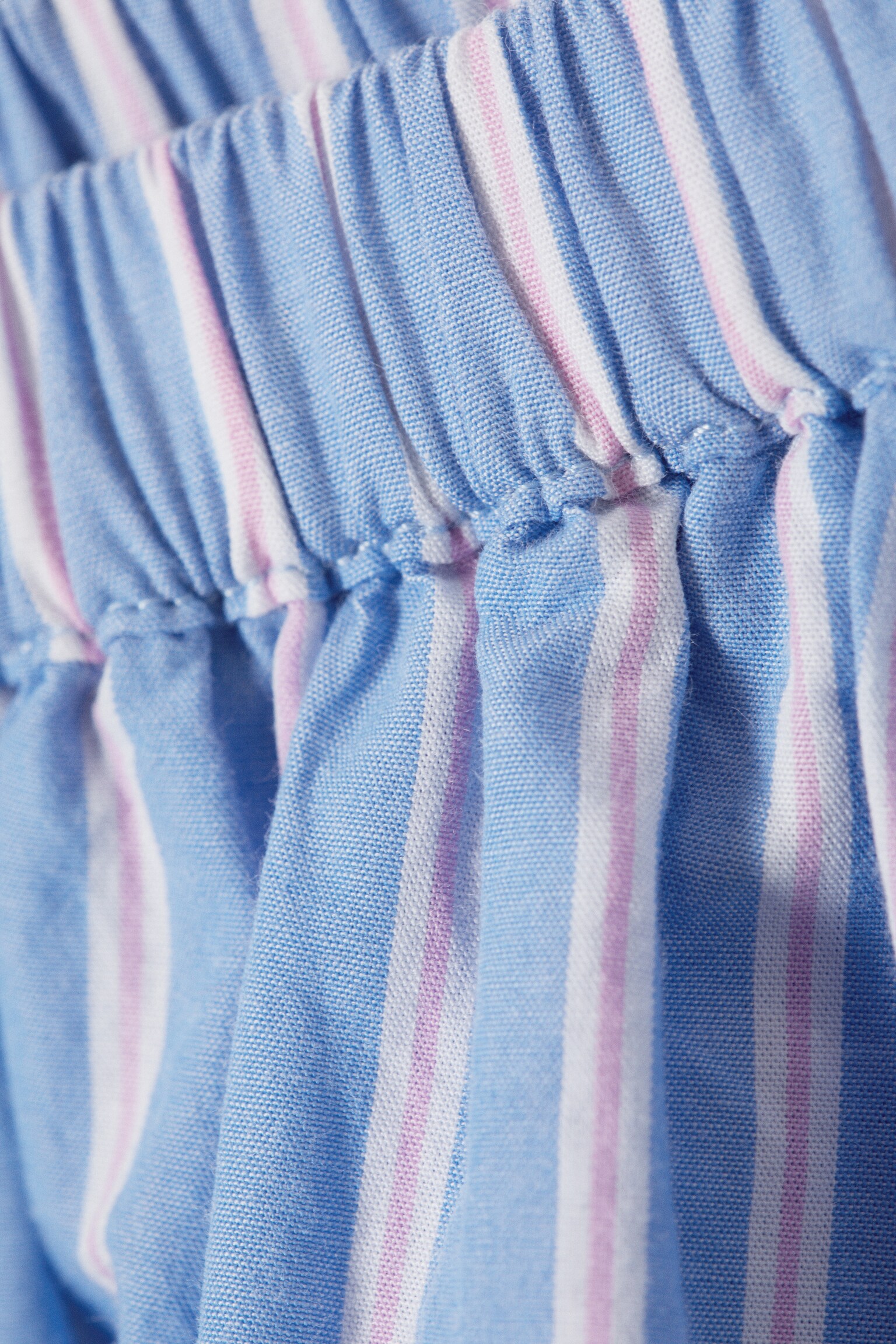 Balloon Mini Cotton Skirt - Blauw gestreept - 2