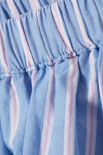 Randig Blå - Minikjol med ballongfåll - 4