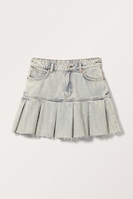 California Blue - Plissierter Mini-Jeansrock - 0
