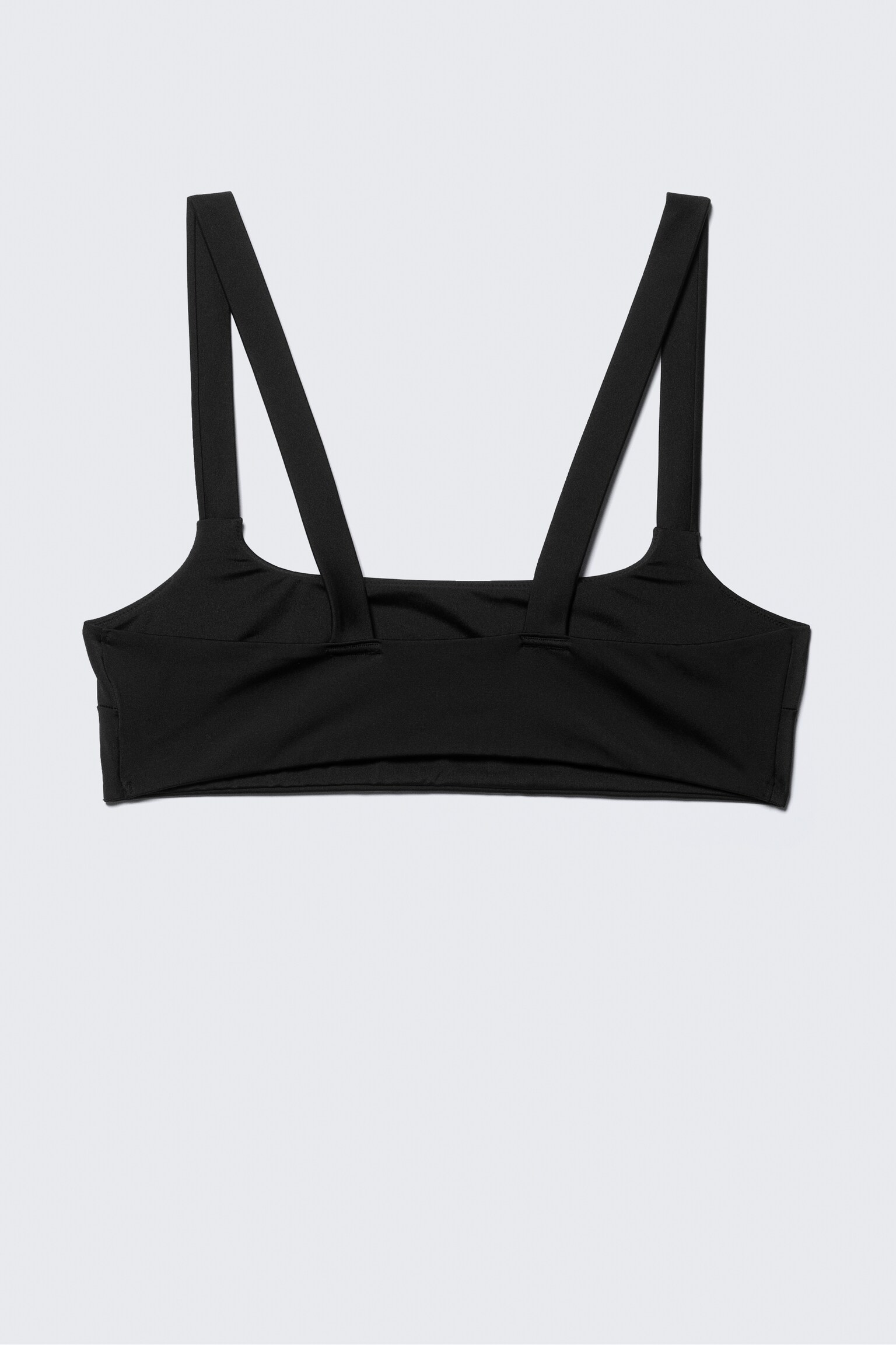 Square-Neck Bikini Top - Black - 2