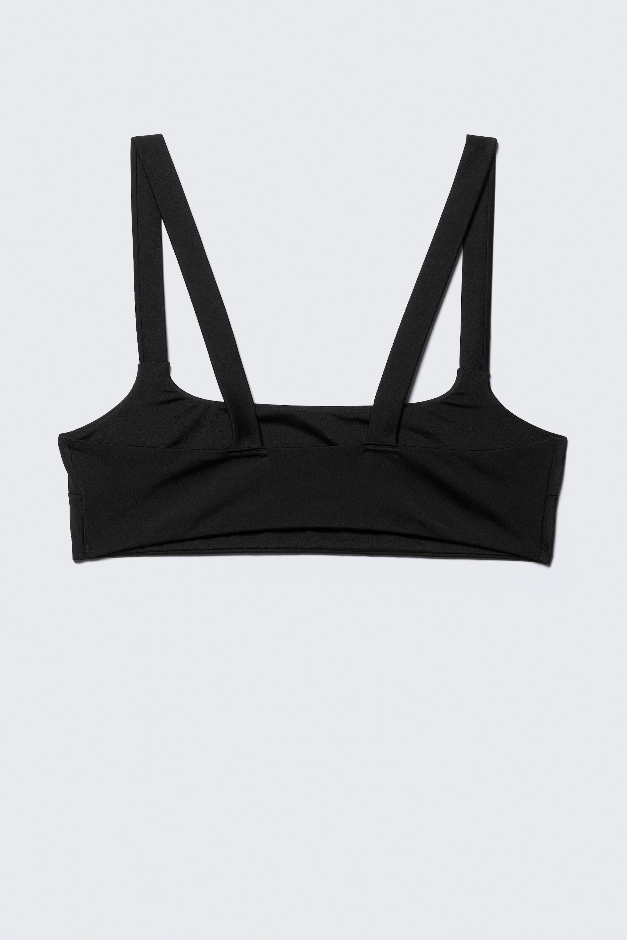 Black - Square-Neck Bikini Top - 4
