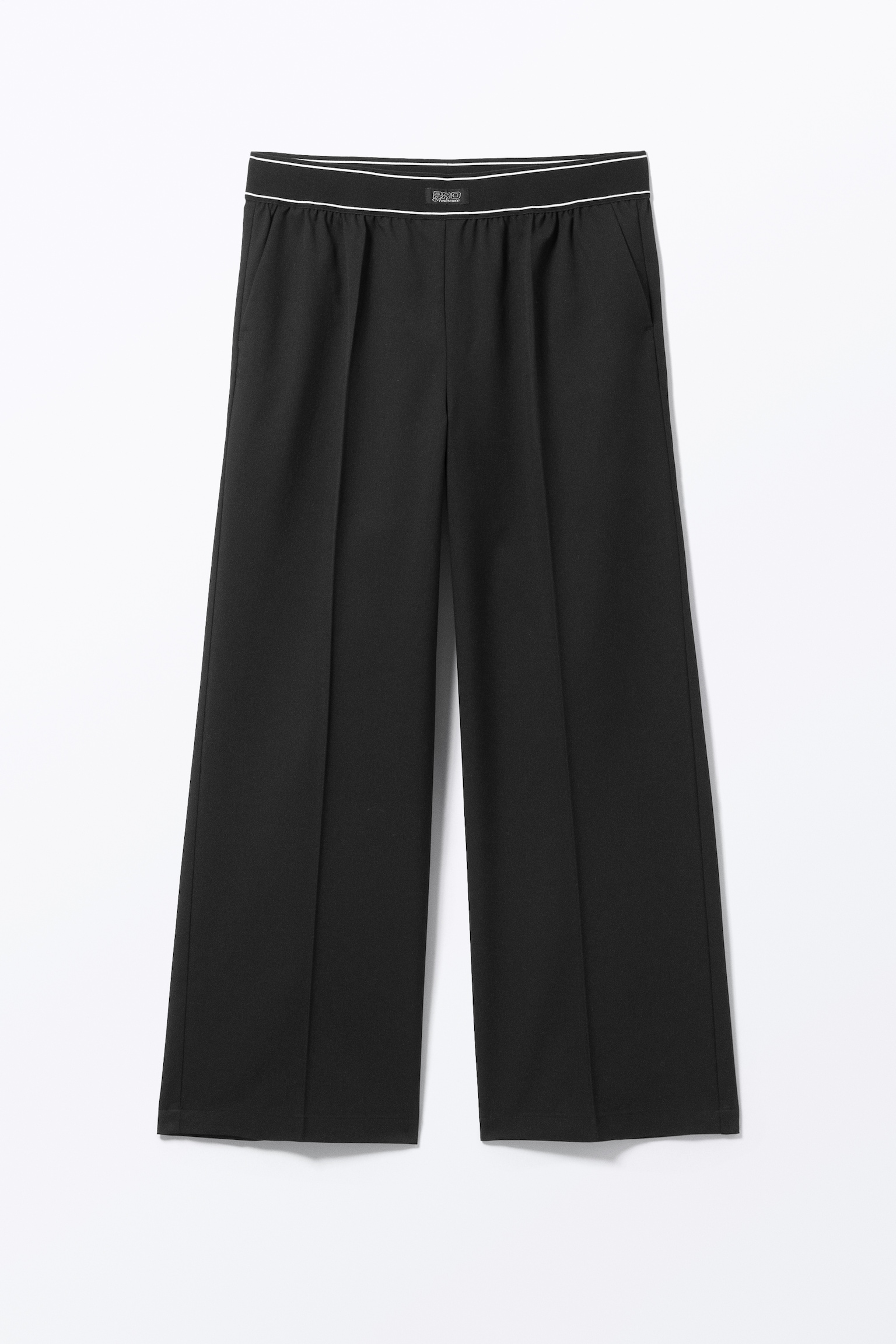 Loose Elastic Suiting Trousers - Black/Dark Grey/Checked Dark Blue - 2
