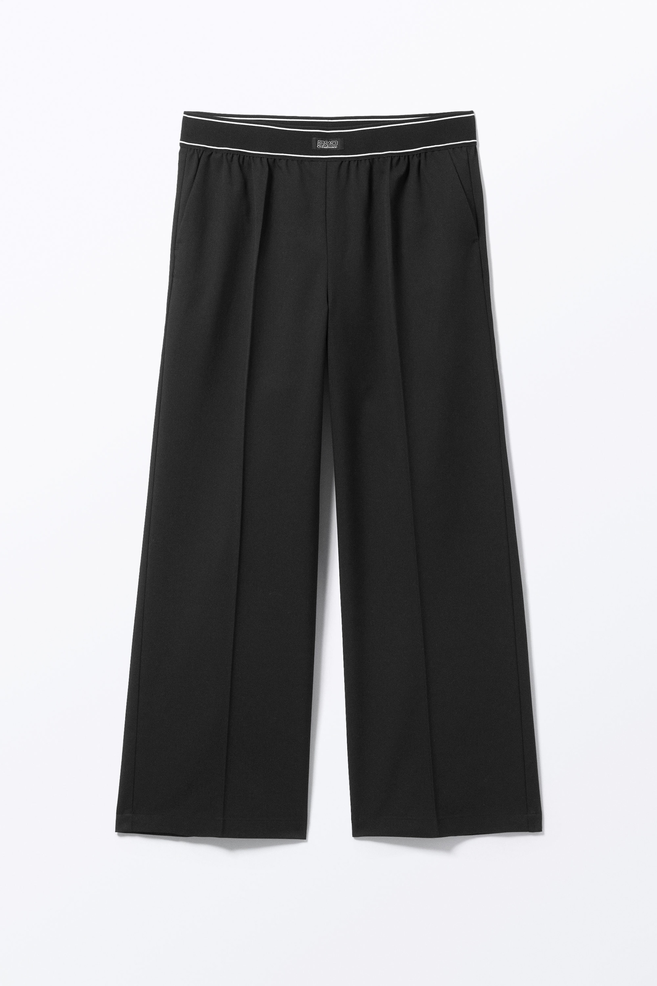Black - Loose Elastic Suiting Trousers - 1